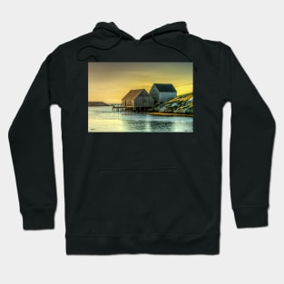 Fishing Shacks at Sunset Hoodie